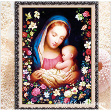 2015 diy wall pictures virgin Mary women canvas art painting 3d art diamond painting